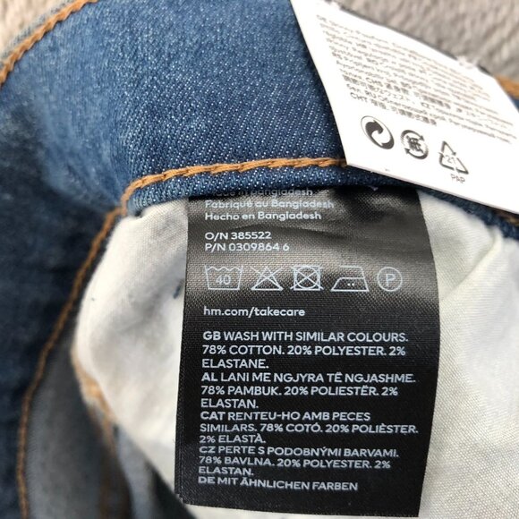 NWT H&M Womens Jeans Size 18 Skinny Fit Cotton Blue Denim Ankle Casual Classic - Picture 15 of 16
